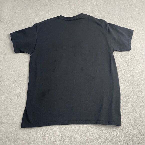 Highland-Springs Football Logo Men's T Shirt size L Black Short Sleeve,Gildan - Picture 2 of 11